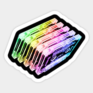 Cassette Tape Rainbow Sticker
